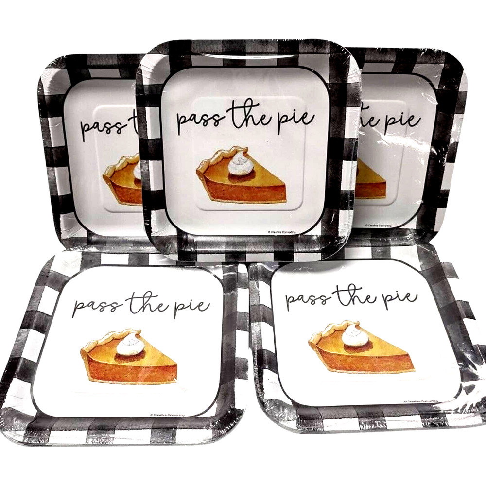 Thanksgiving Holiday Lunch Plate Bundle With Pass The Pie Picture Seasonal Nwt